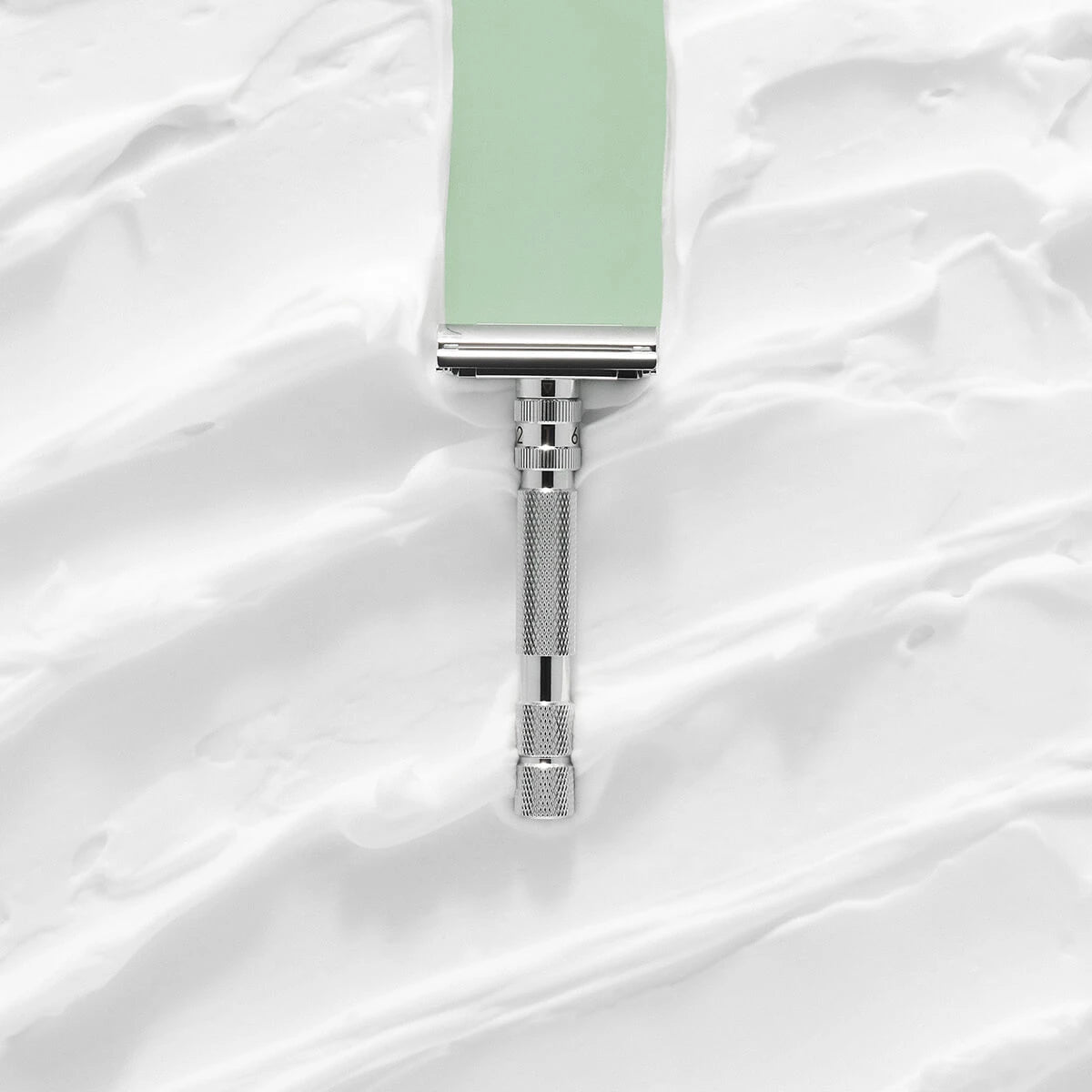 T2 Verstellbarer DE-Rasierhobel, Weiß-Chrom
