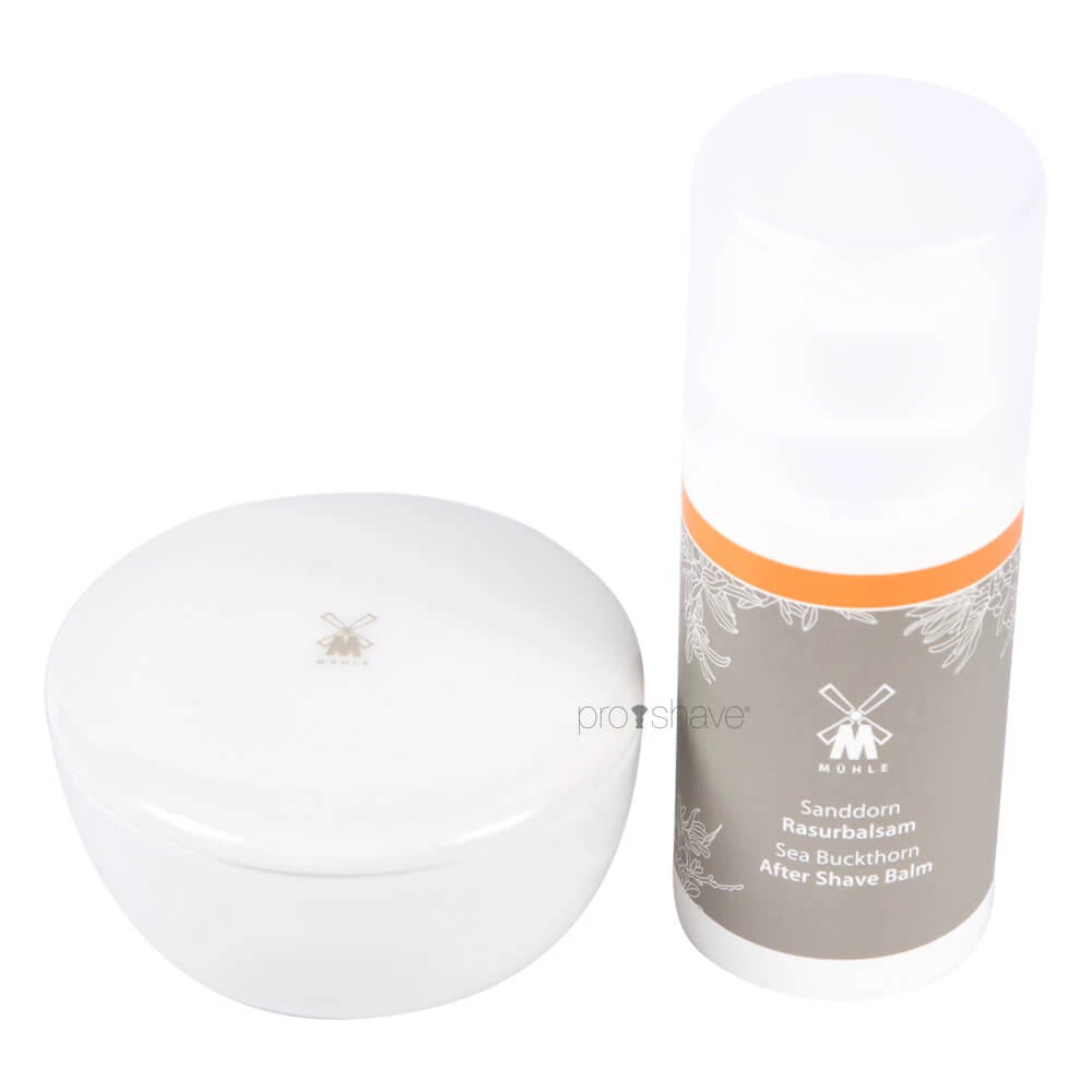 Sanddorn Set, Rasierseife und Aftershave Balsam
