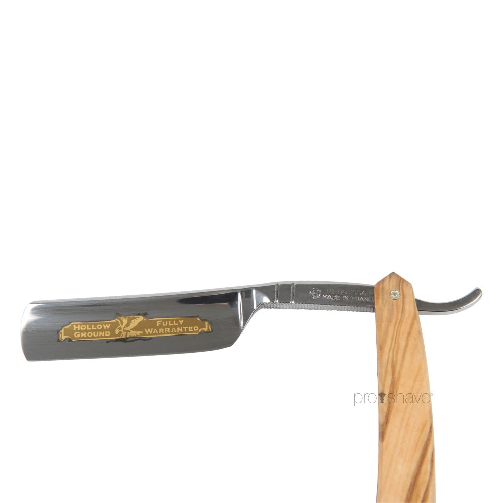 Rasiermesser, 6/8 Rundnase, Eagle, Olivenholz