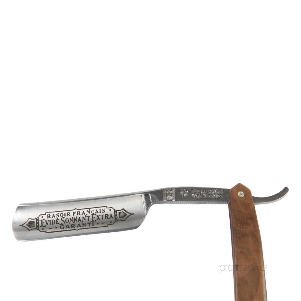 Rasiermesser, 6/8 Rundnase, Walnuss