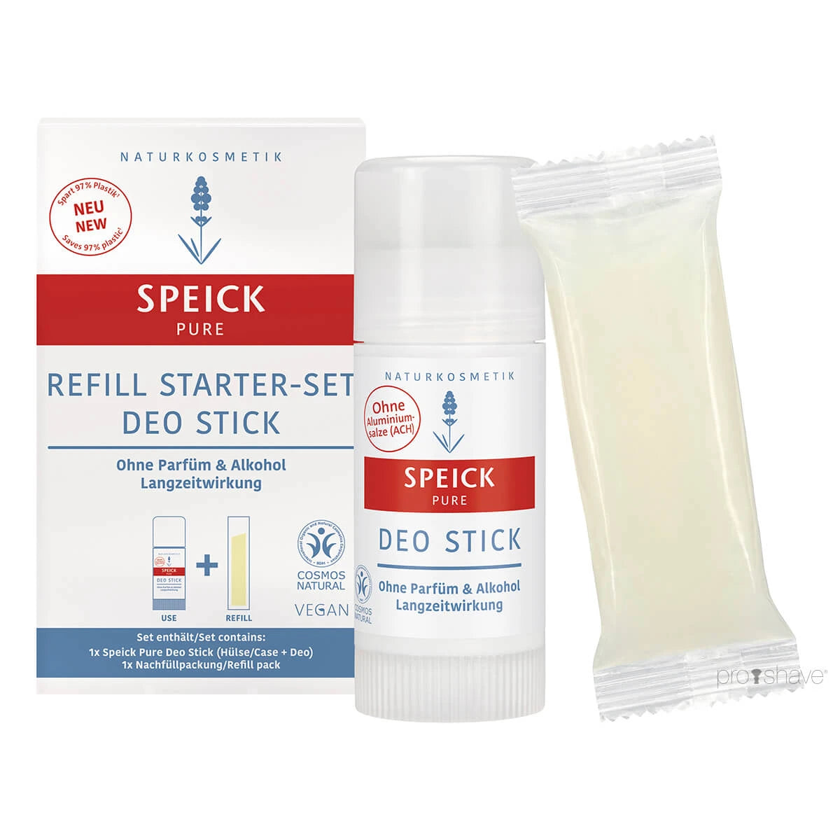Pure Deo Stick, Nachfüll-Starter-Set, 2 x 40 ml.