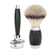 Edition No. 1, Rasierset mit Rasierhobel, Silvertip Fibre®-Rasierpinsel und Rasierhalter, Carbon