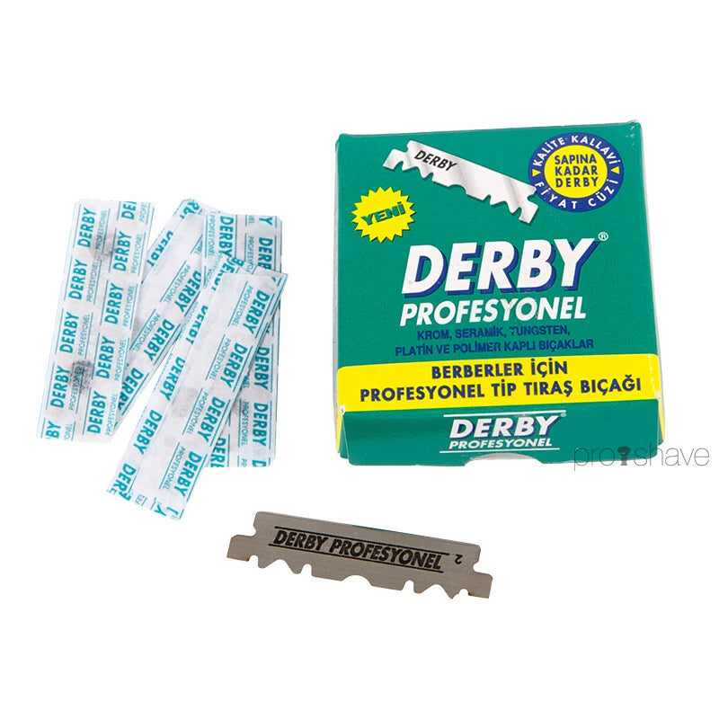 Sets mit Rasiermesser + 100 Derby-Klingen