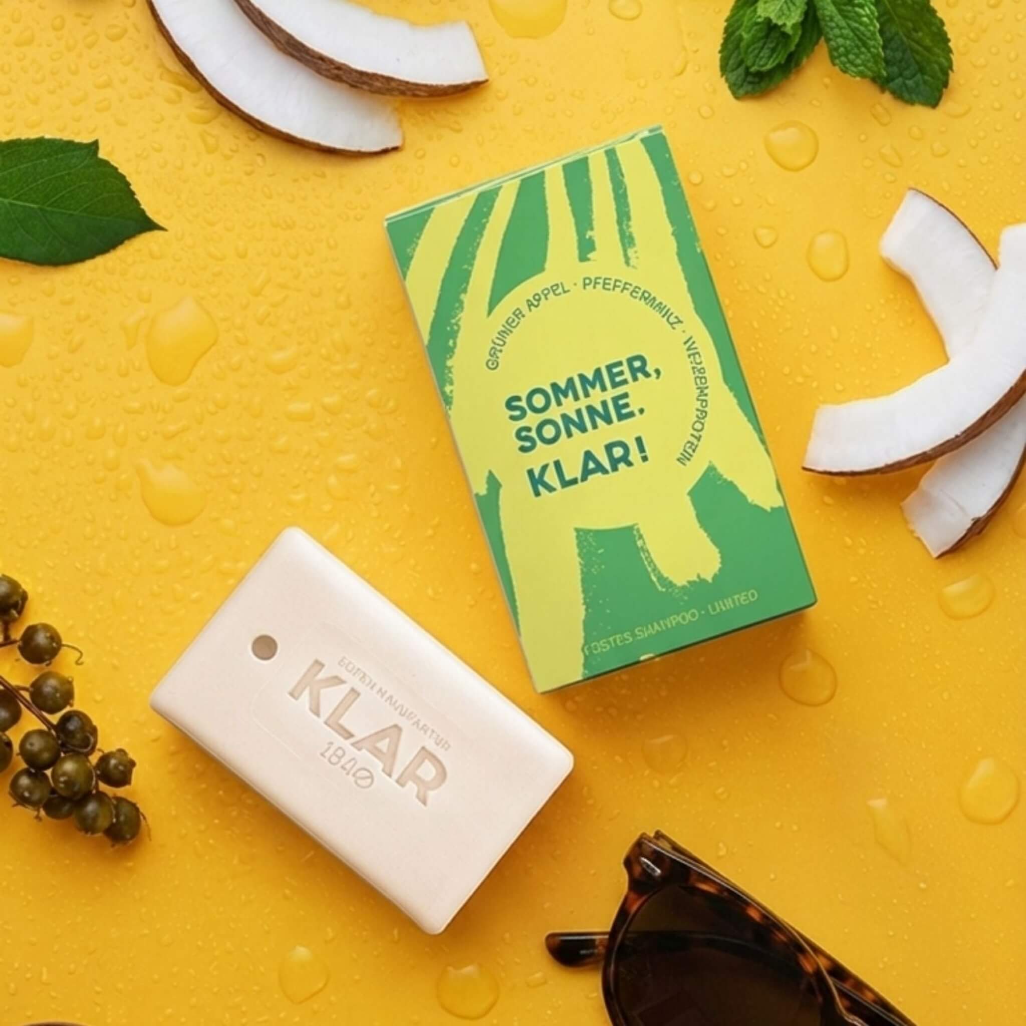 Shampoo Bar, Grønt æble & Pebermynte - Limited Edition, 100 g.