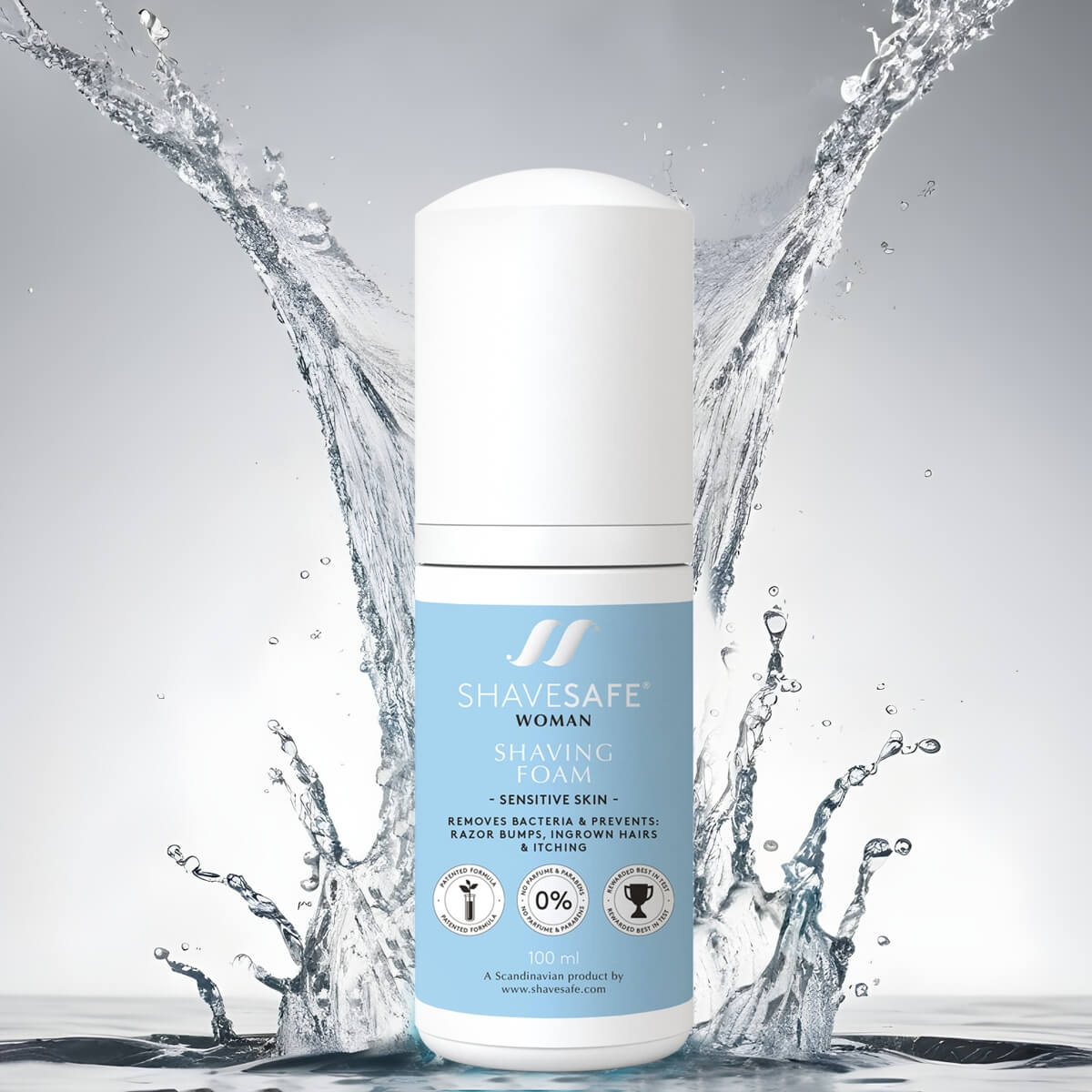 Rasierschaum, Frau, Empfindliche Haut, 100 ml.