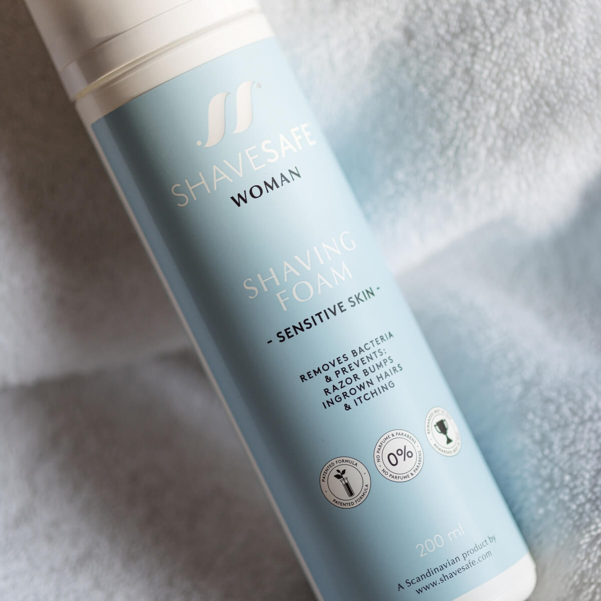 Rasierschaum, Frau, Empfindliche Haut, 200 ml.