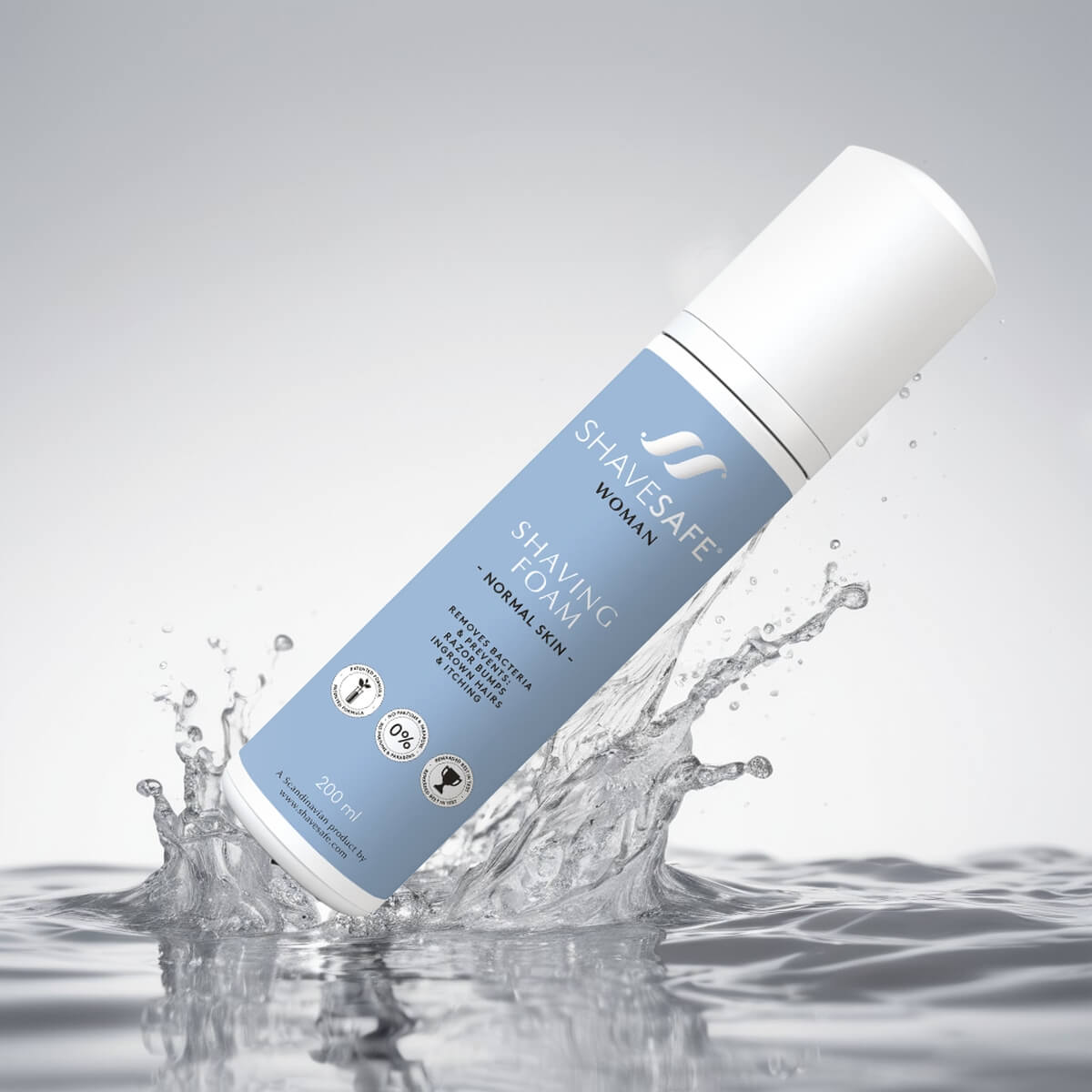 Rasierschaum, Frau, Empfindliche Haut, 200 ml.