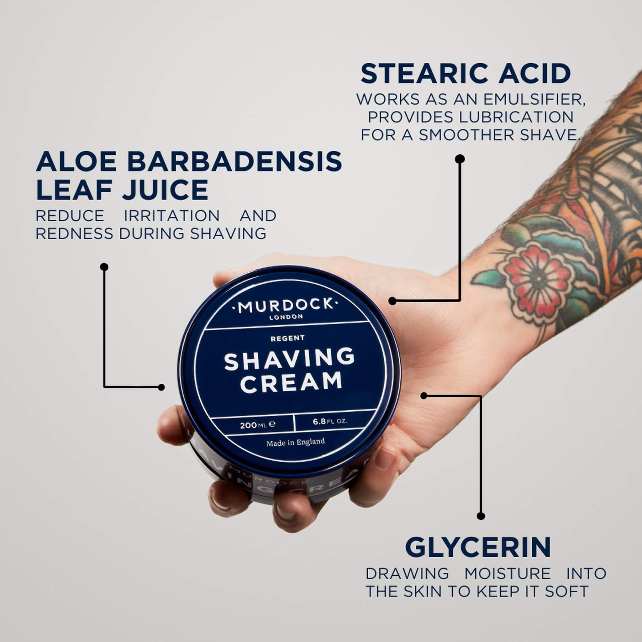 Rasiercreme, 200 ml.
