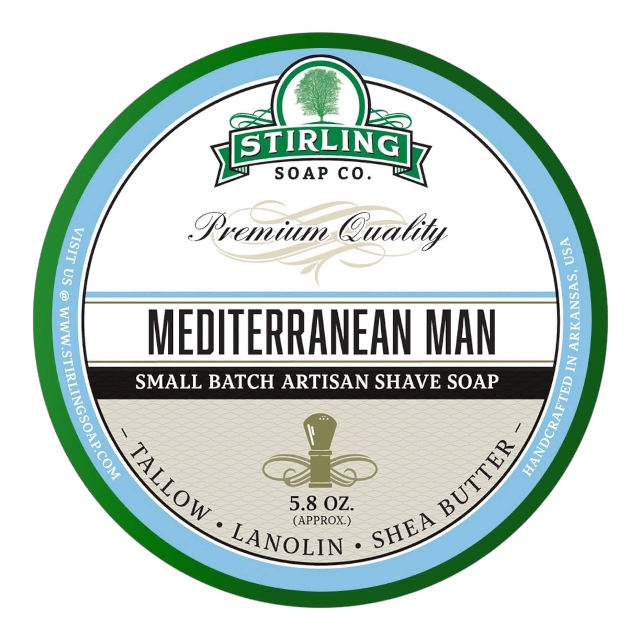 Rasierseife, Mediterranean Man, 170 ml.
