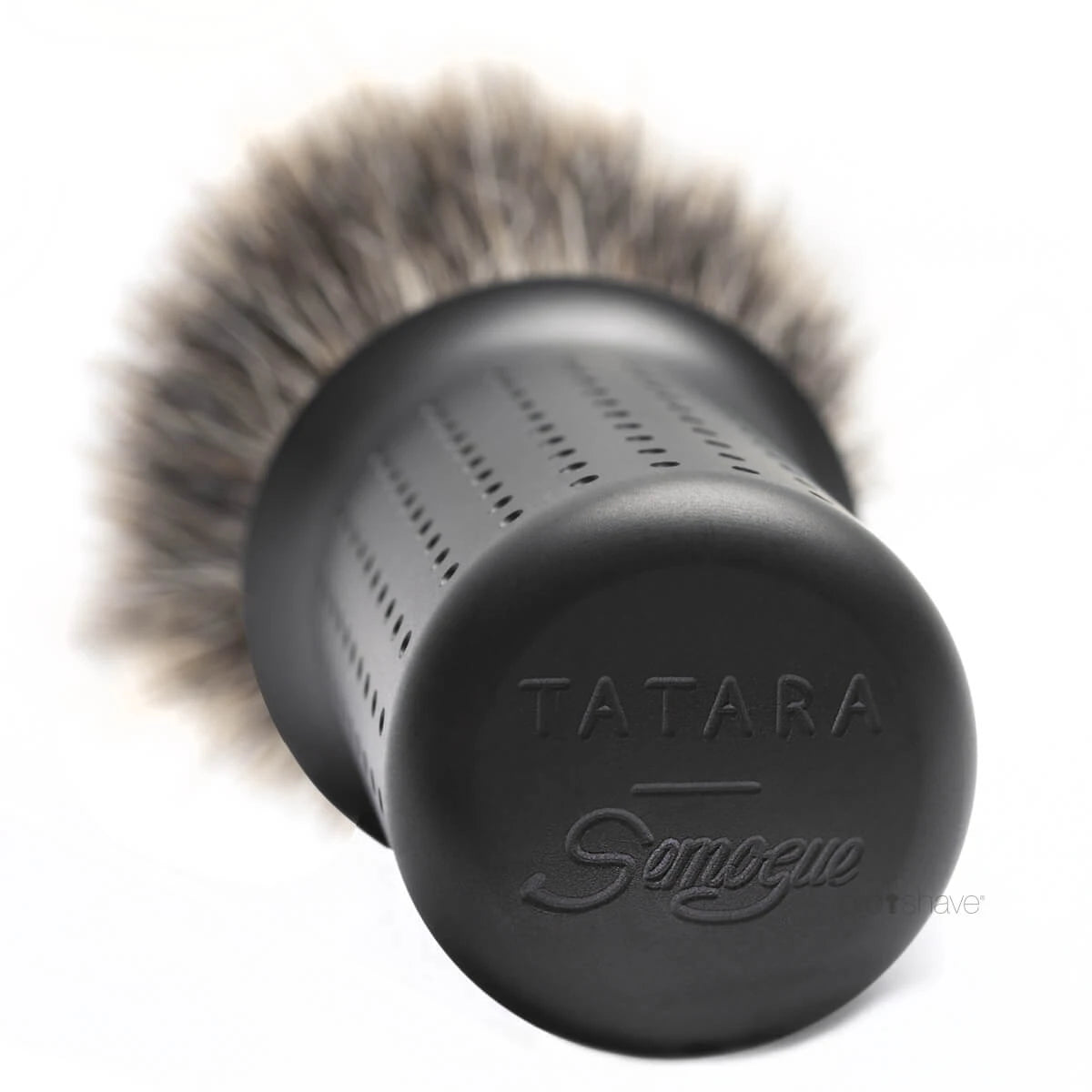 Finest Badger Rasierpinsel, Edelstahl - Dunkel