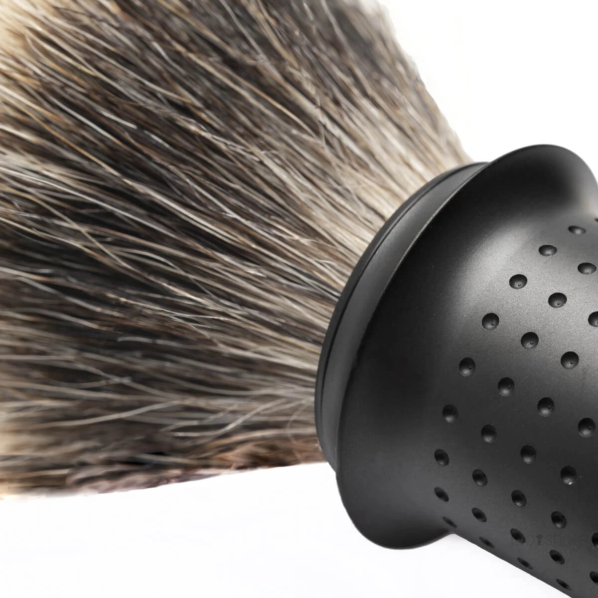 Finest Badger Rasierpinsel, Edelstahl - Dunkel