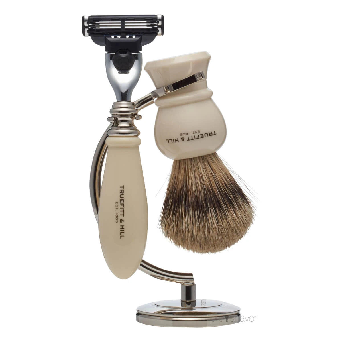 Halter für Rasierpinsel und Rasierhobel, gebogen