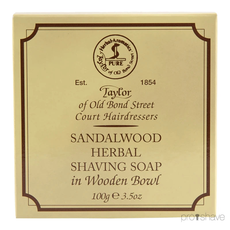 Holzschale mit Rasierseife, Sandelholz, 100 gr.