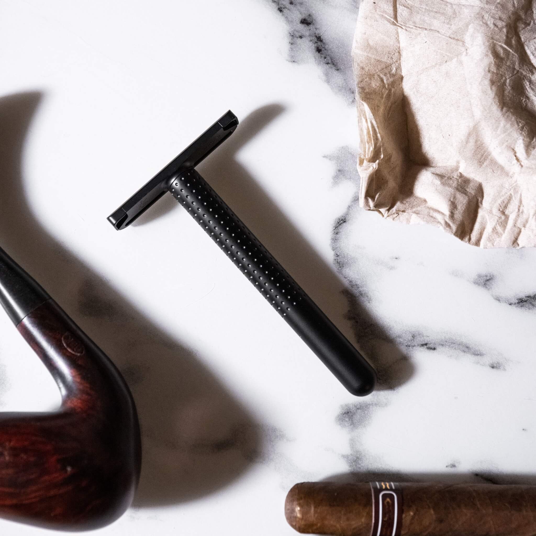 Amakuni Single-Edge-Rasierer, Edelstahl – Dark