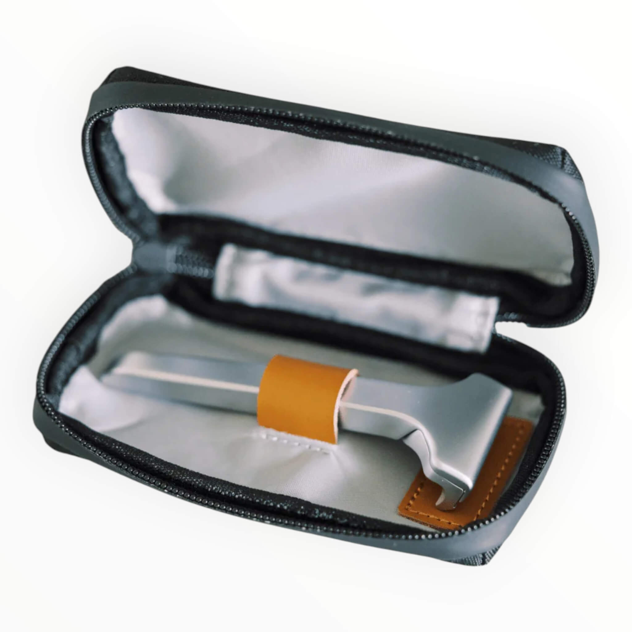 Etui für Single-Edge-Rasierer, schwarz