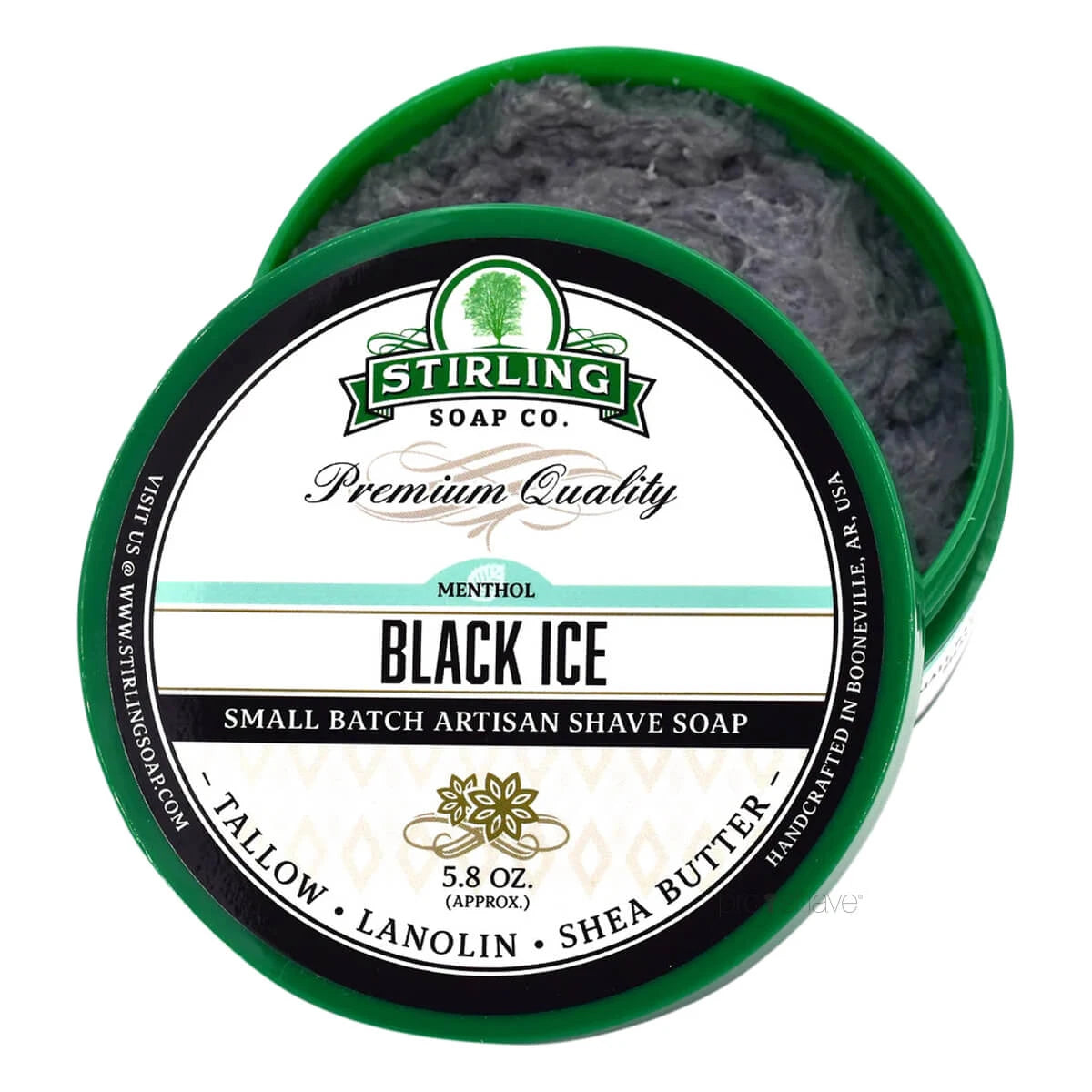 Rasierseife, Black Ice, 170 ml.