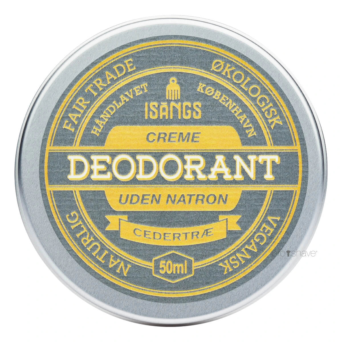Creme Deodorant ohne Baking Soda, Zedernholz, 50 ml.