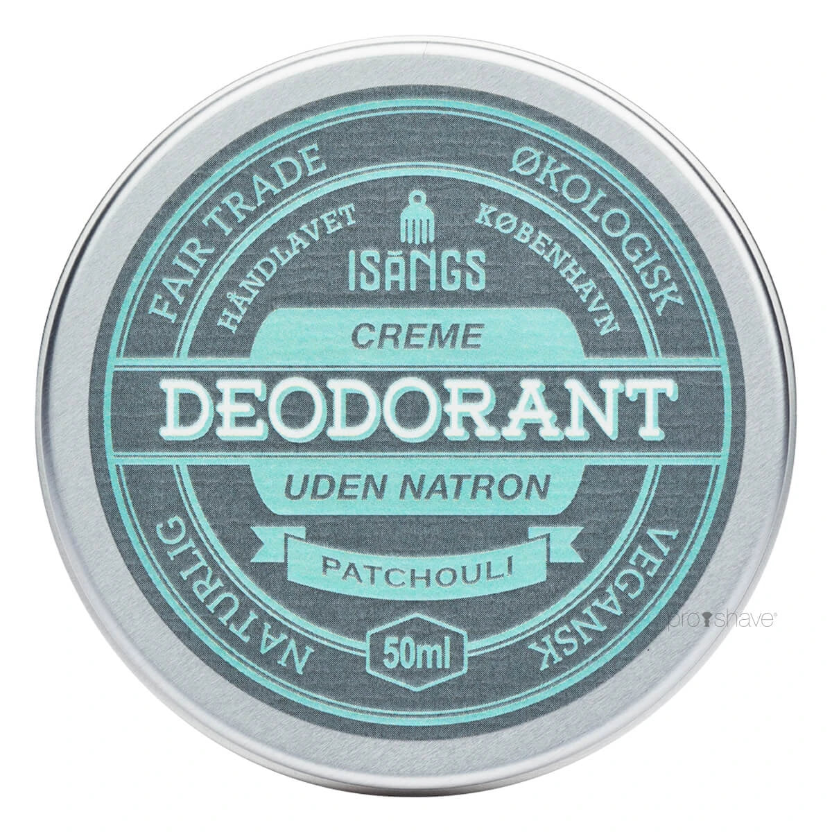 Creme Deodorant ohne Backpulver, Patchouli, 50 ml.