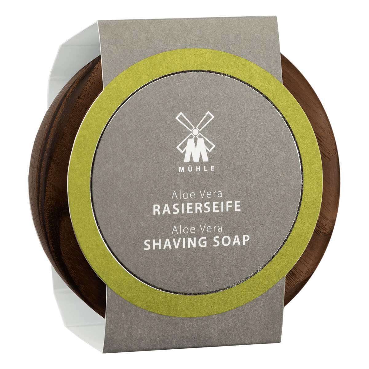 Rasierseife in Holzschale, Aloe Vera, 65 gr.