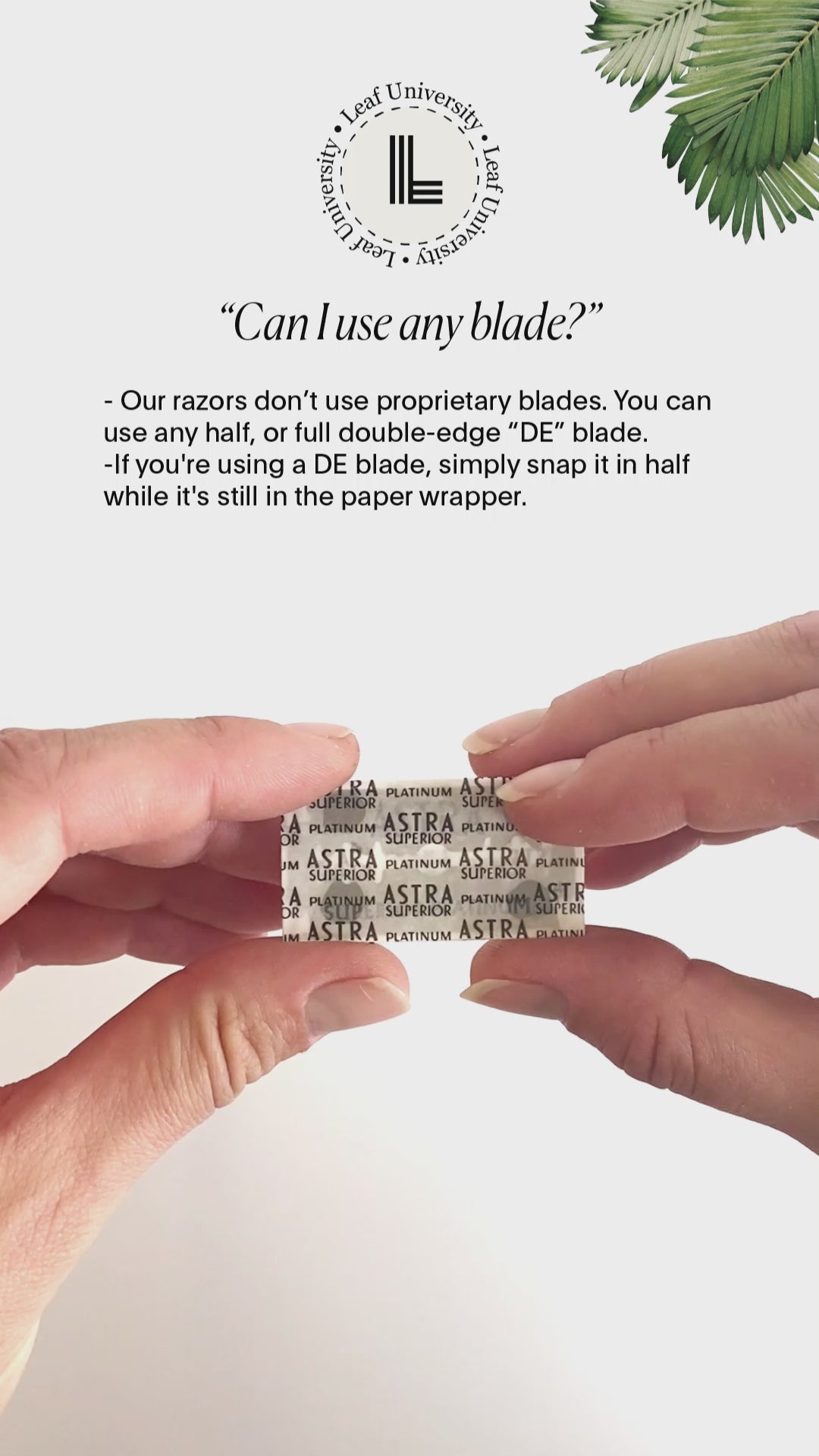 Video laden: Hobel, The Leaf Rasiermesser, Chrom