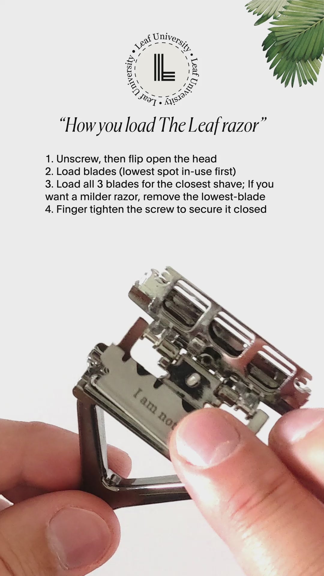 Video laden: Hobel, The Leaf Rasiermesser, Chrom