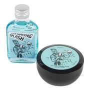Blaues Barbershop Set, Rasierseife und Aftershave