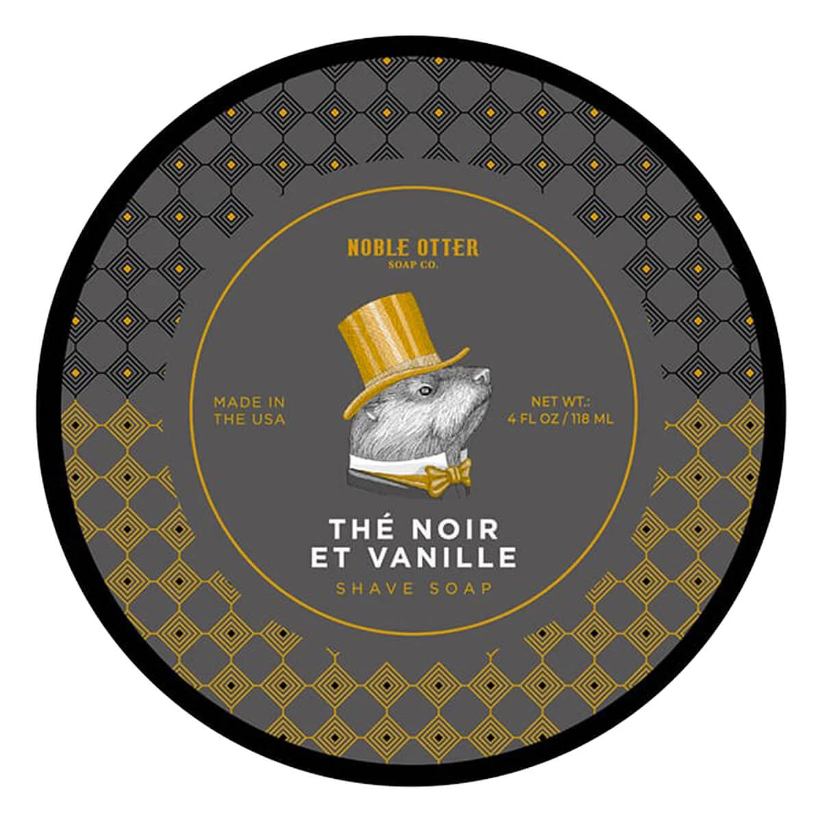 Rasierseife, Thé Noir et Vanille, 118 ml.